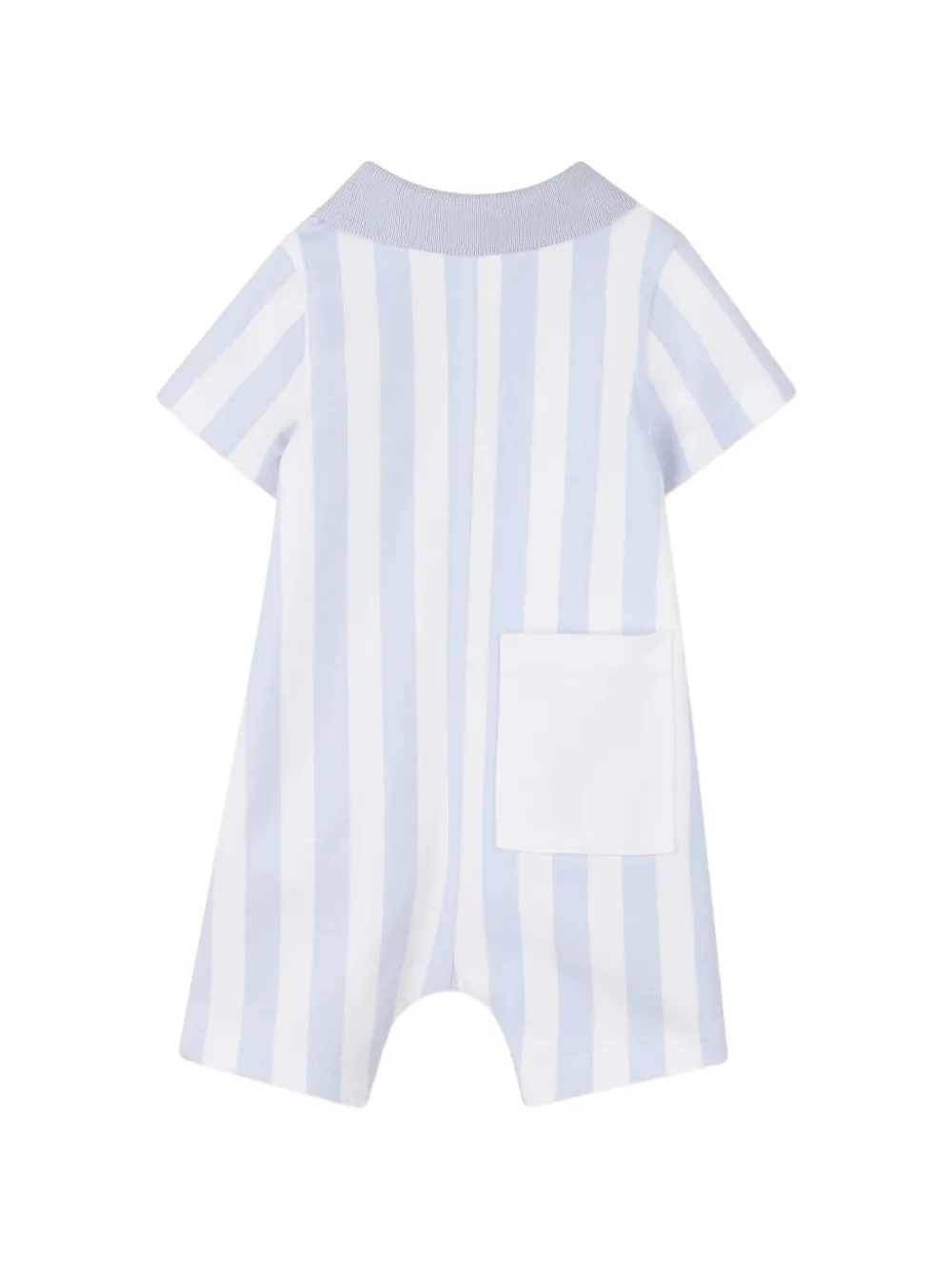 BOSS Kidswear Gestreept badpak met kraag Blauw