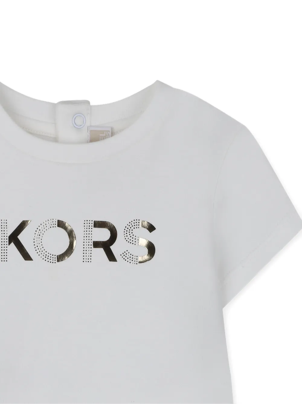 Michael Kors Kids Geplooide T-shirtjurk Wit