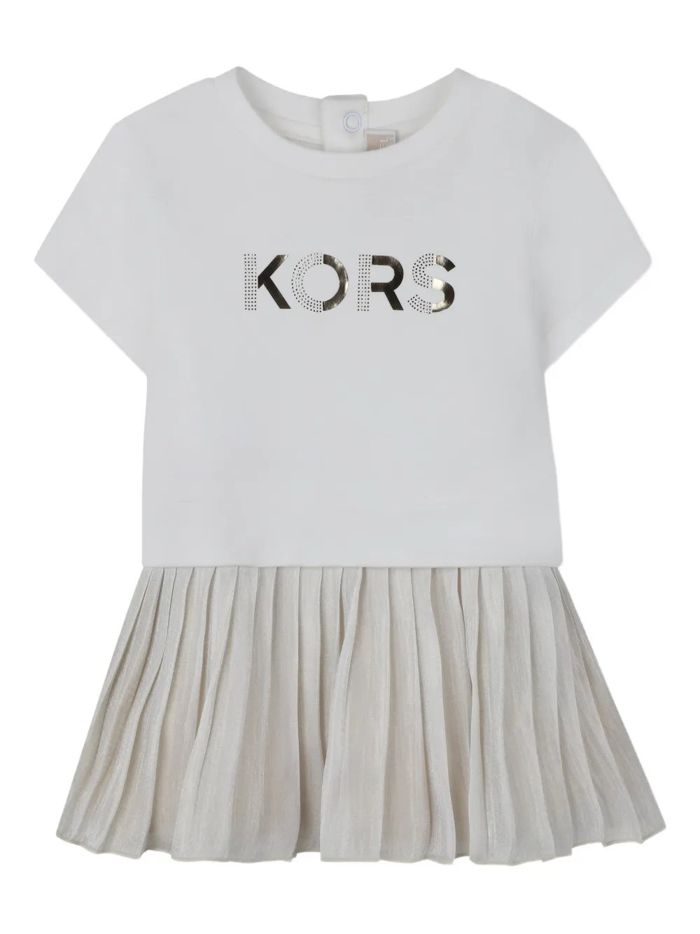 Michael Kors Kids pleated T-shirt dress - White