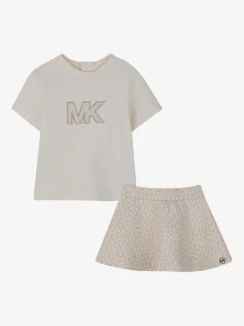 Michael Kors Kids logo-appliqué skirt set