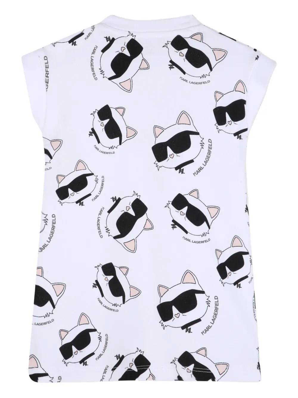 Karl Lagerfeld Kids Jurk met print - Wit