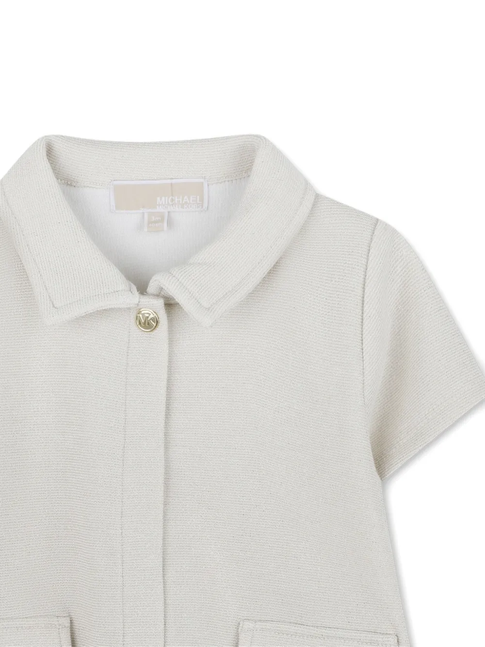 Michael Kors Kids Jurk met zak met knoop Beige