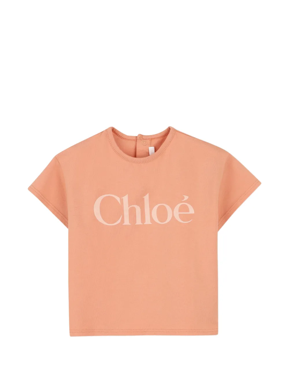 Chloé Kids logo-print T-shirt - Arancione
