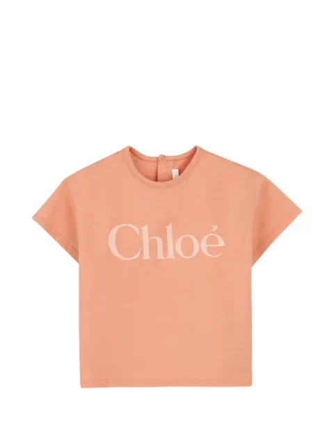 Chloé Kids playera con logo estampado
