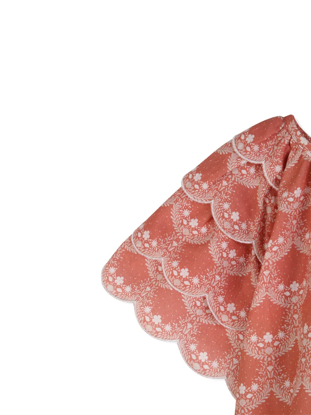 Chloé Kids Gewelfde top met ruches Oranje