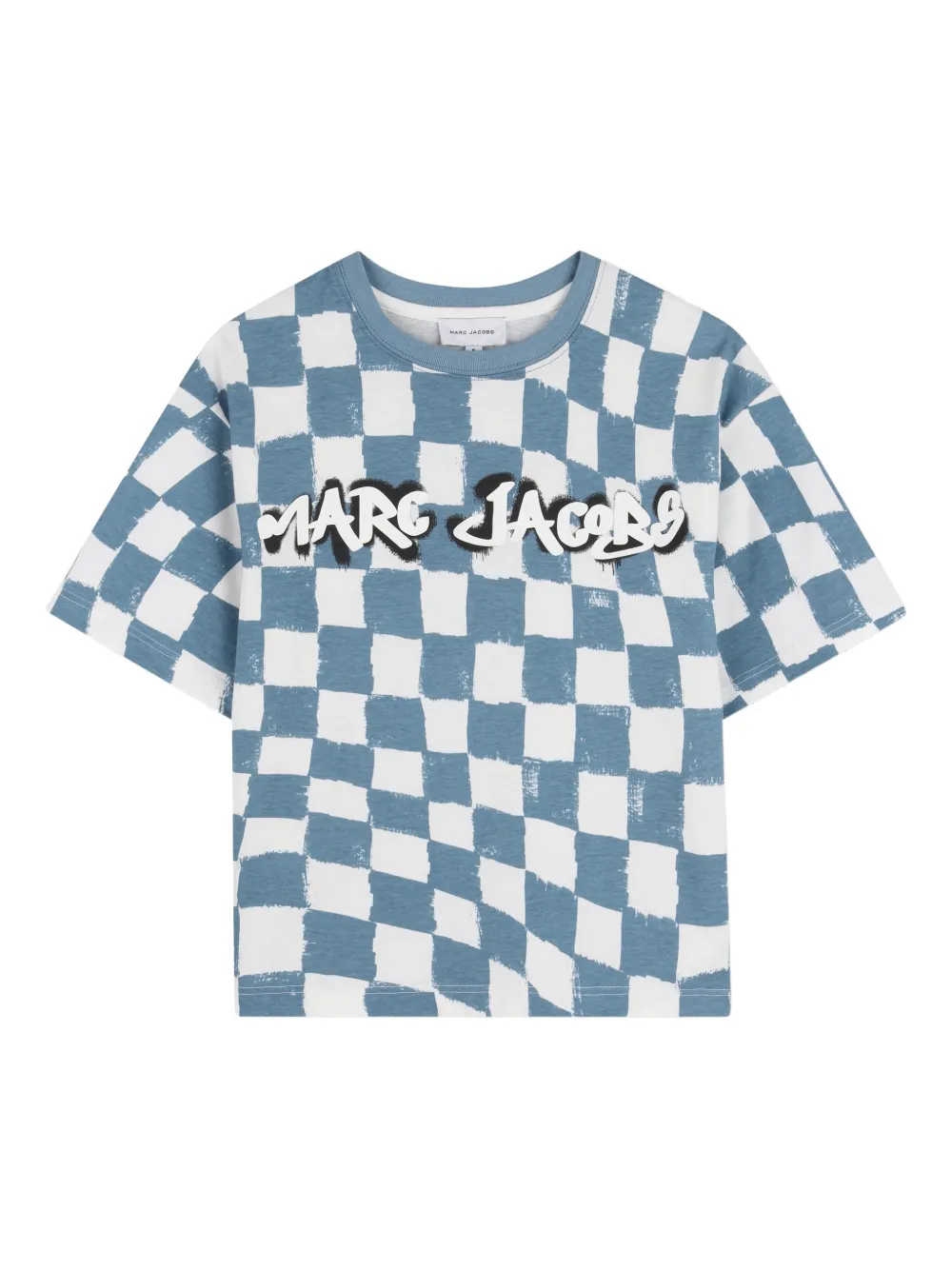 Marc Jacobs Kids T-shirt a quadri - Blu