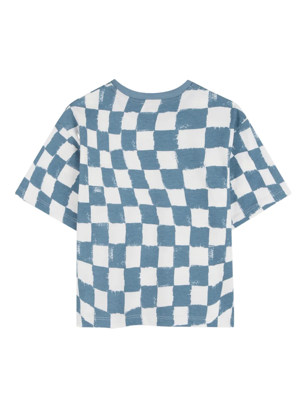Marc Jacobs Kids Geruit T-shirt Blauw