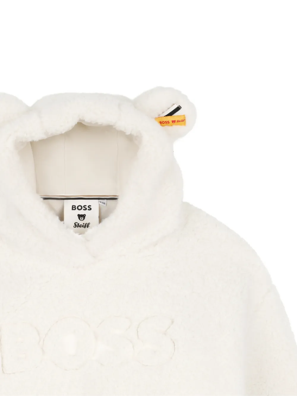 BOSS Kidswear Bear hoodie Wit