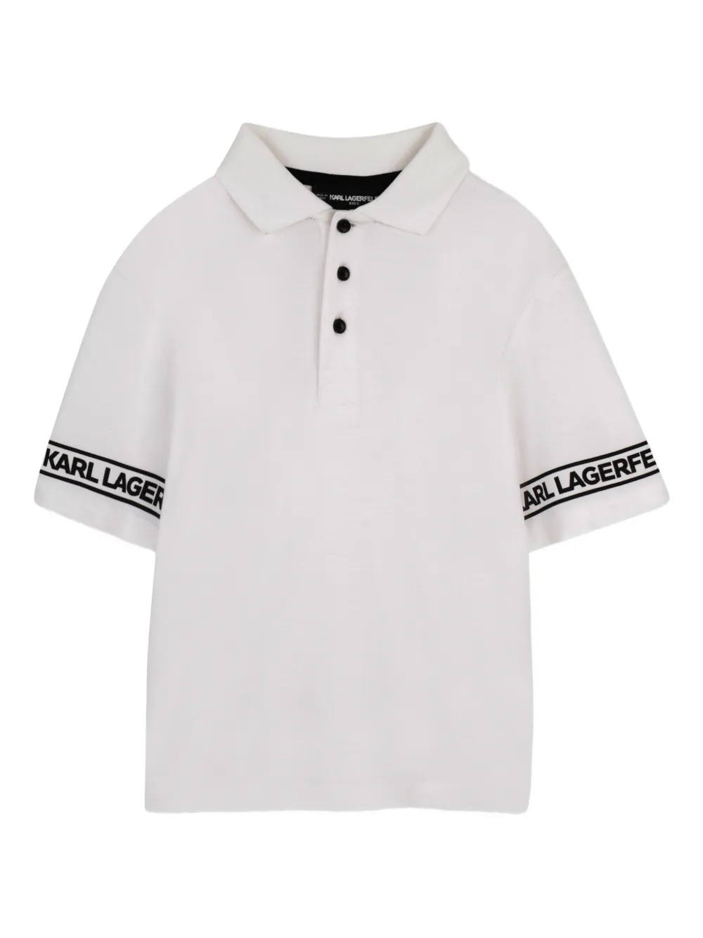Karl Lagerfeld Kids Polo con logo - Bianco