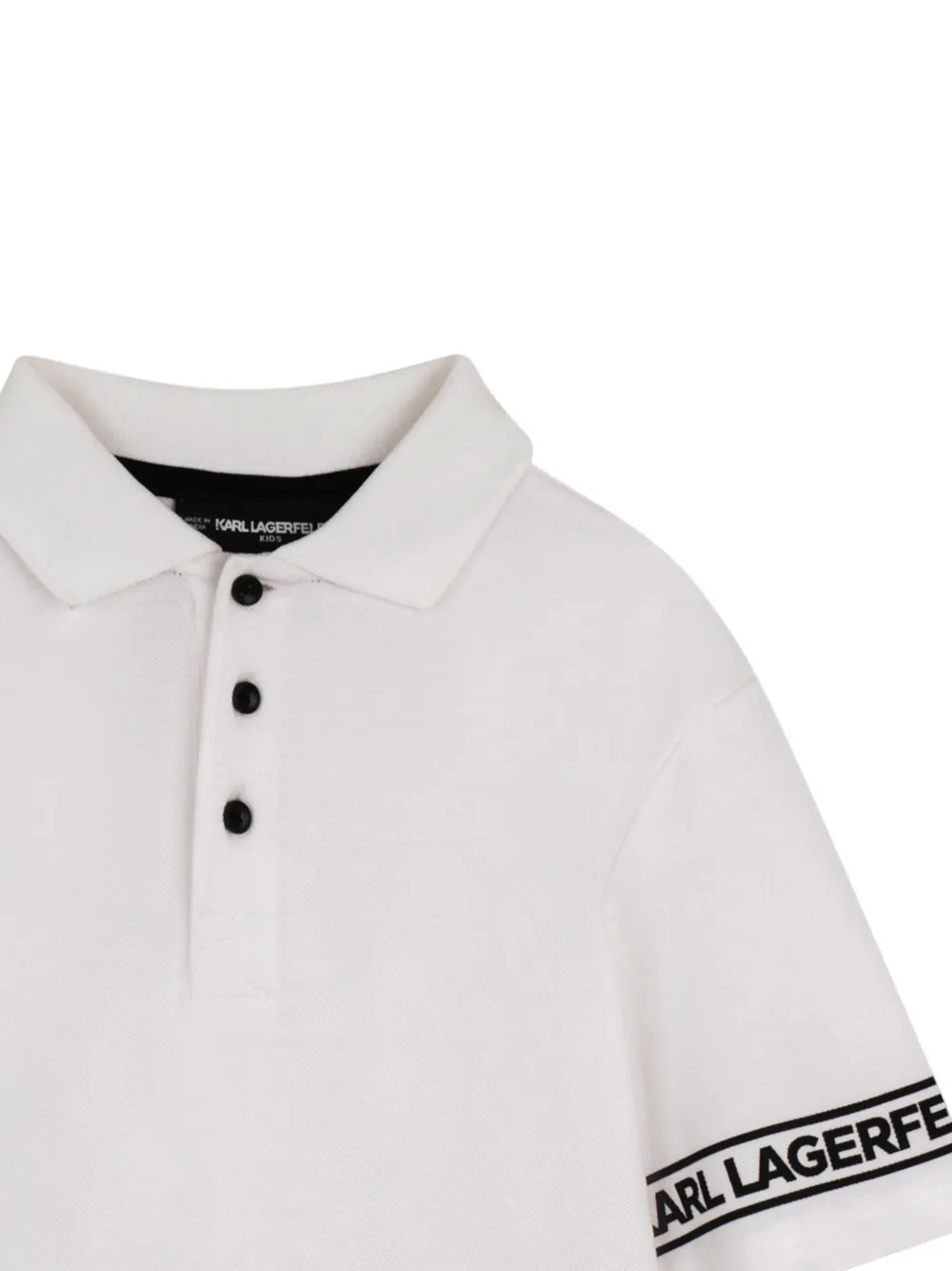 Karl Lagerfeld Kids Poloshirt met logodetail Wit
