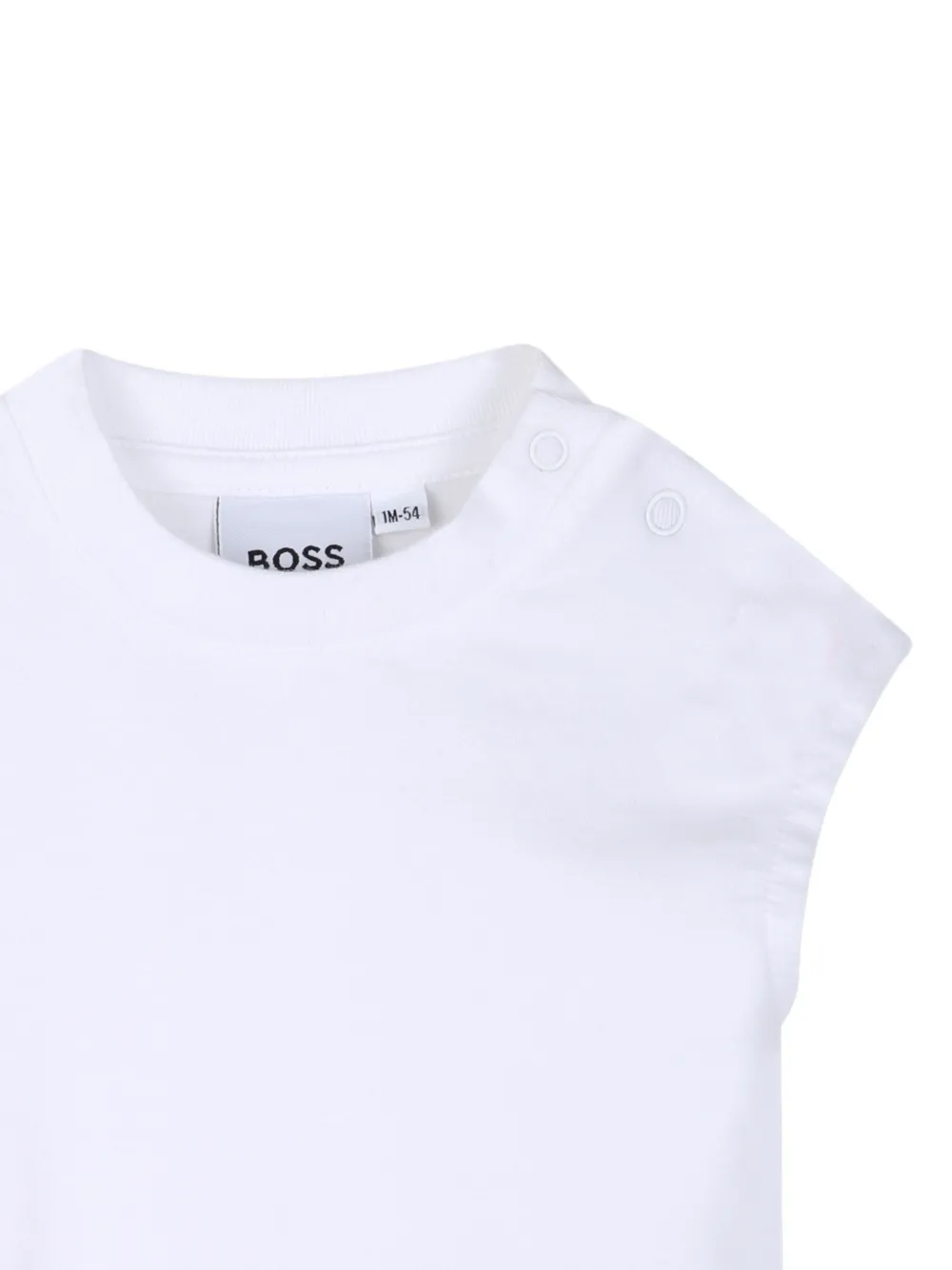 BOSS Kidswear Top broek muts en slabbetje Wit