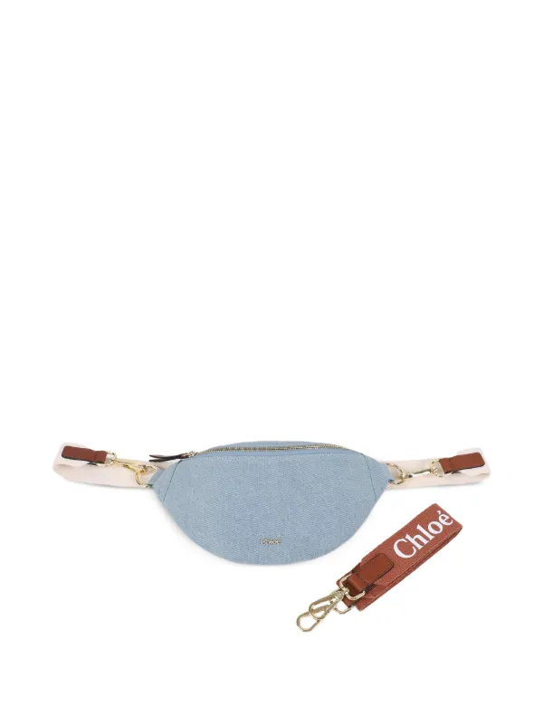 Chloé Kids logo-strap Belt Bag | Blue | FARFETCH