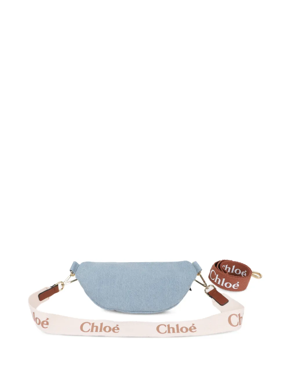 Chlo&eacute; Kids logo-strap belt bag - Blauw