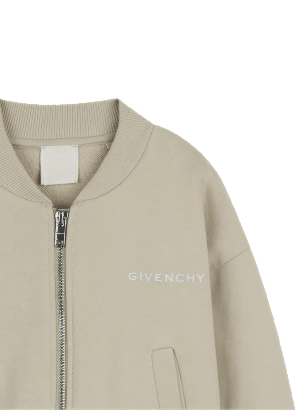  Givenchy Kids Zip Bomber Jacket - Neutrals 