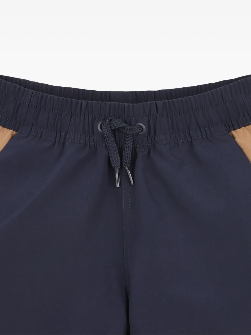 BOSS Kidswear Zwembroek met trekkoord en vlak Blauw