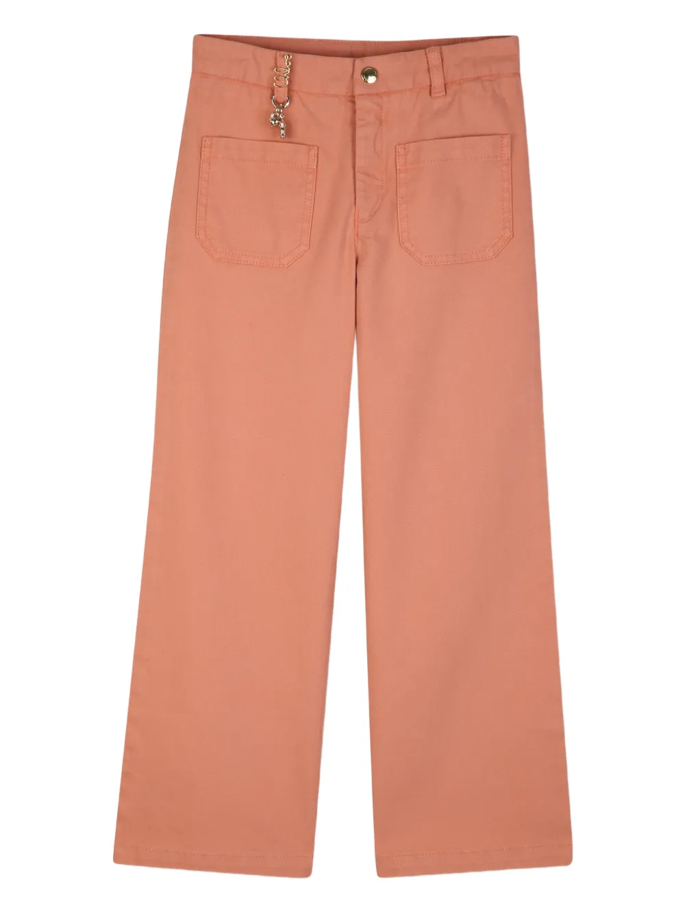 Chloé Kids patch pocket charm trousers - Rosa