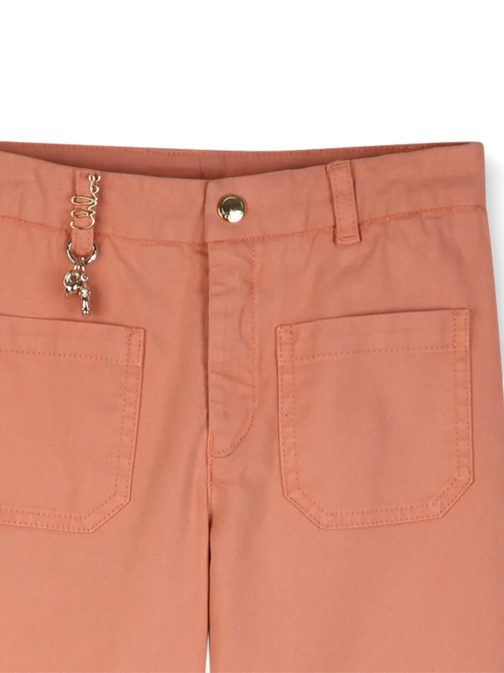  Chloé Kids Patch Pocket Charm Trousers - Pink 