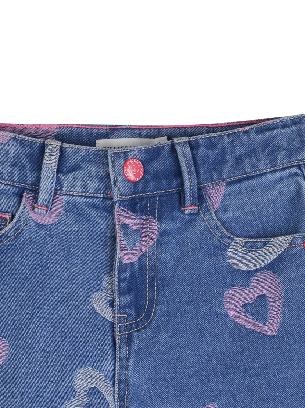  Billieblush Heart-print Denim Shorts - Blue 