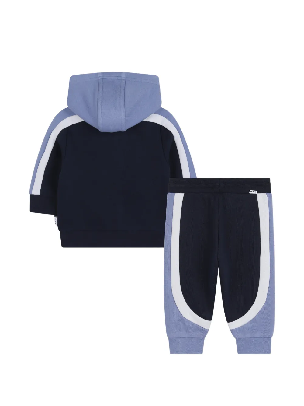 BOSS Kidswear Trainingspak met colourblocking en capuchon Blauw