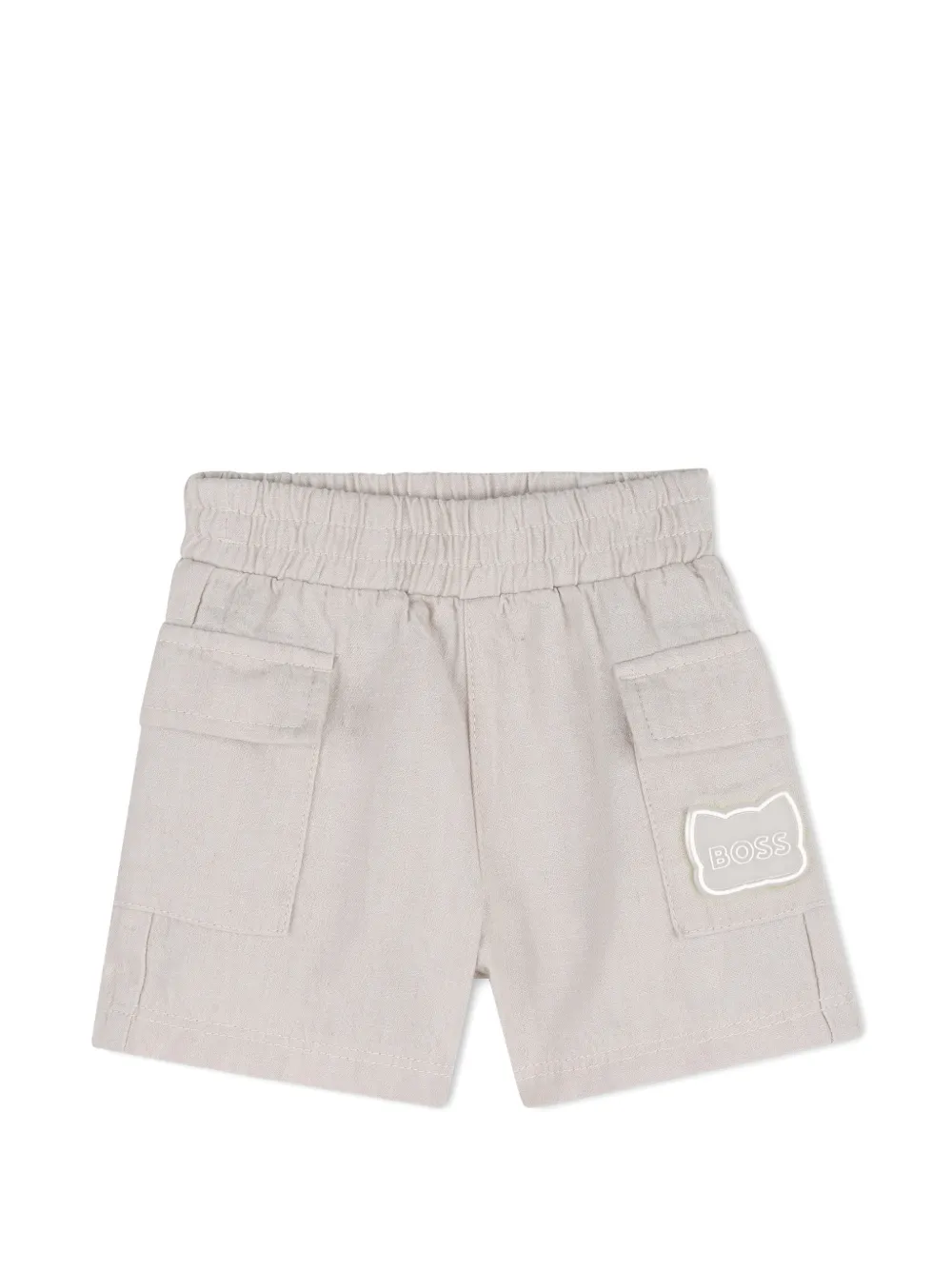 BOSS Kidswear Shorts set met cargo zak Beige