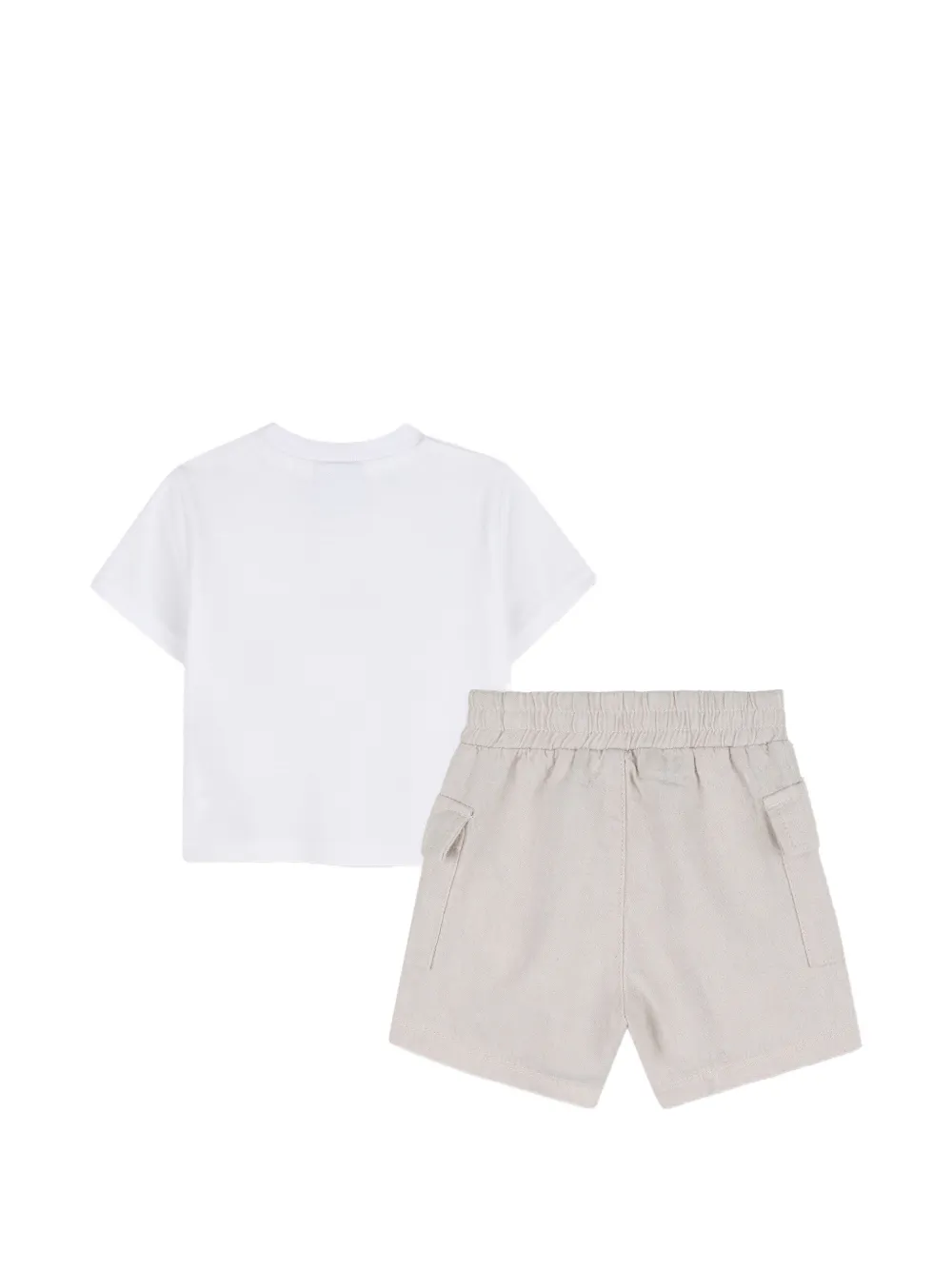 BOSS Kidswear Shorts set met cargo zak Beige