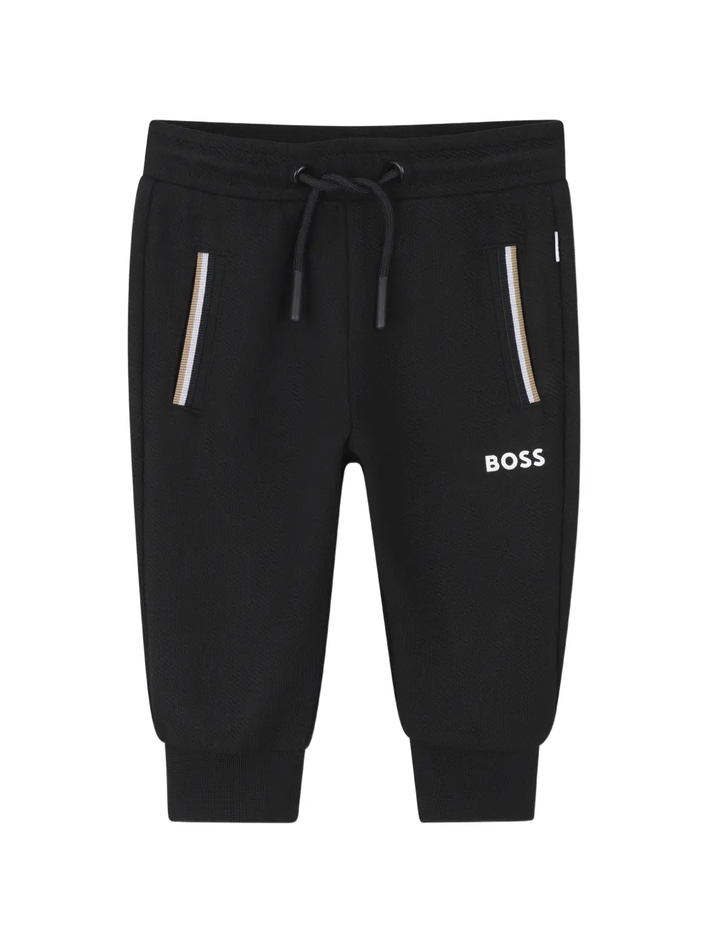 BOSS Kidswear Trainingspak met gestreept detail Zwart