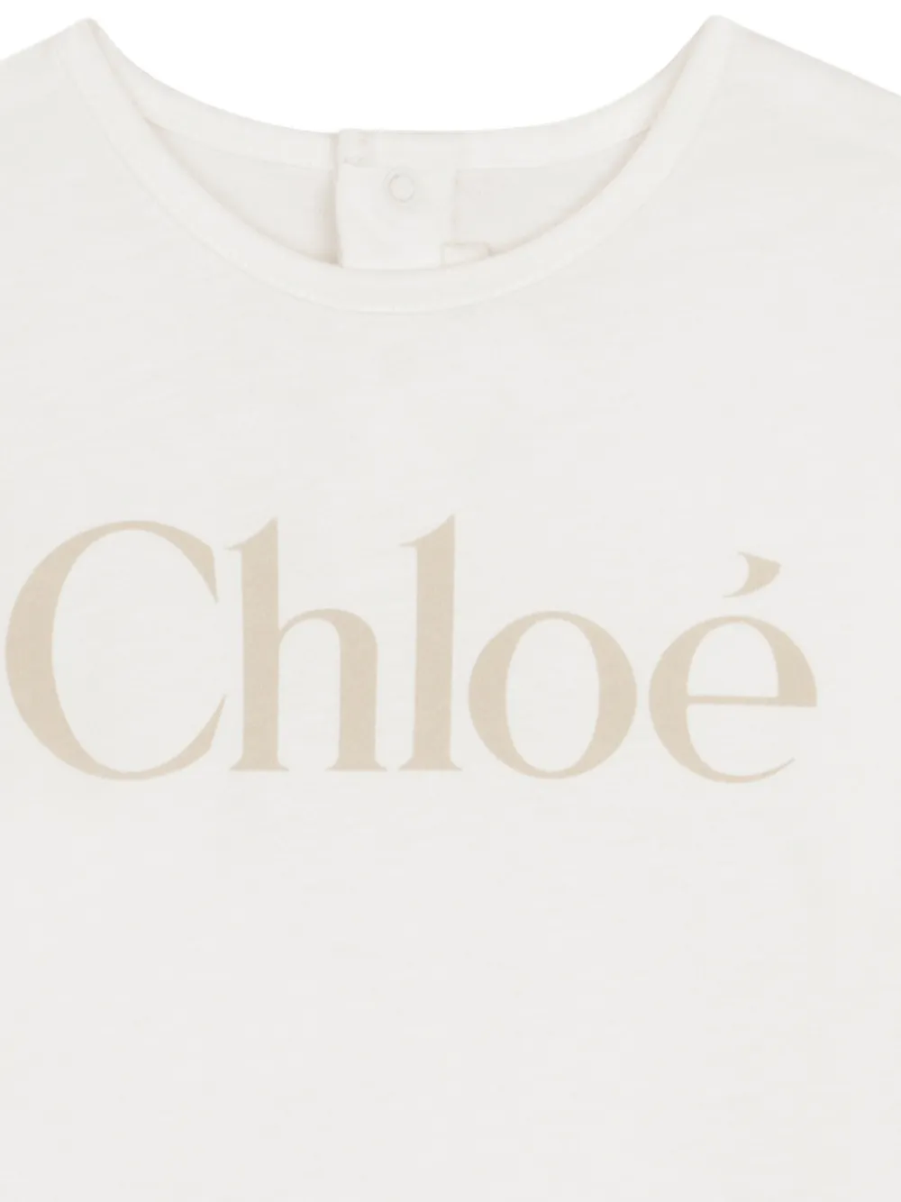 Chloé Kids T-shirt met logoprint Wit