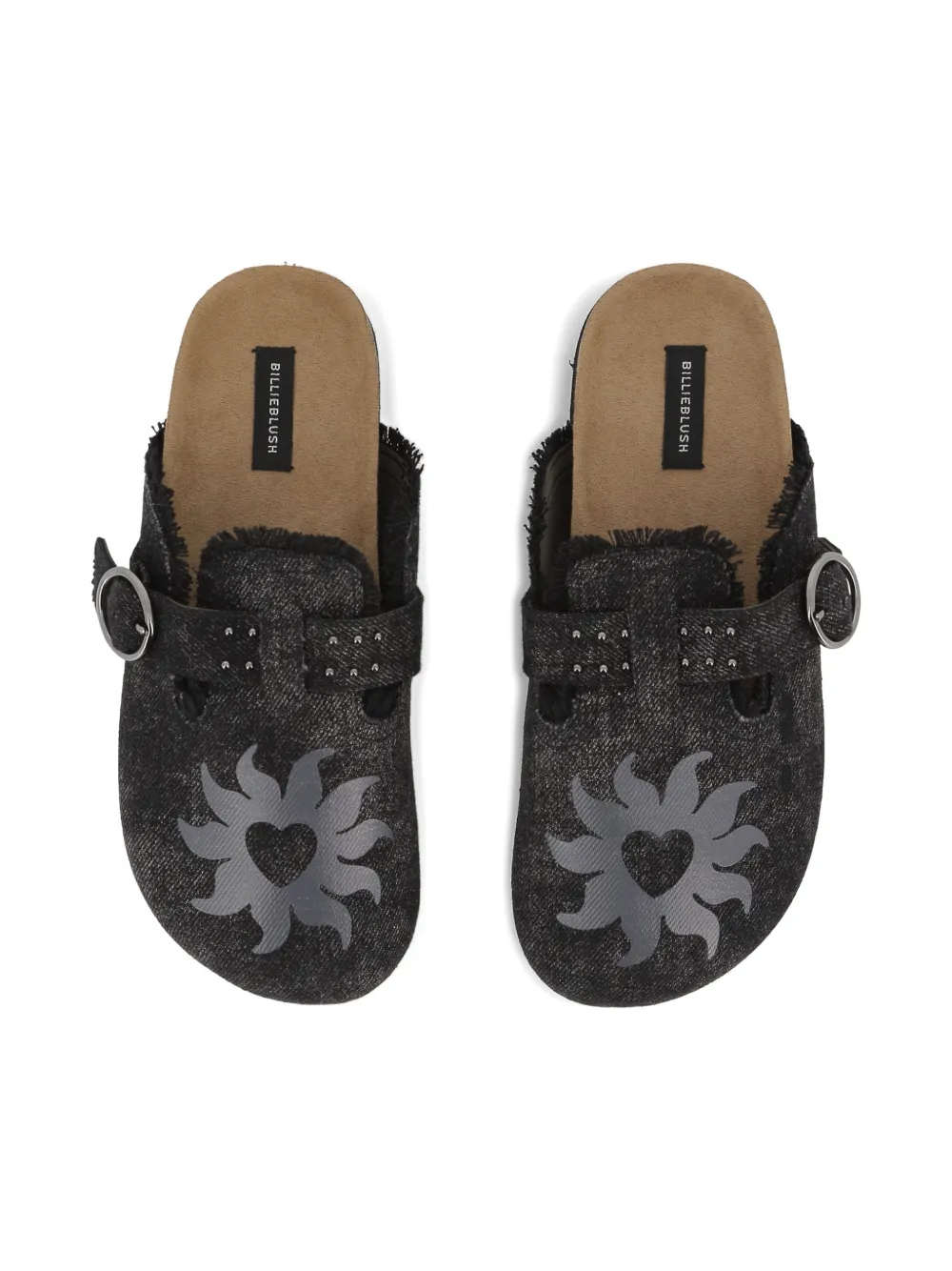 Billieblush frayed sandals Zwart