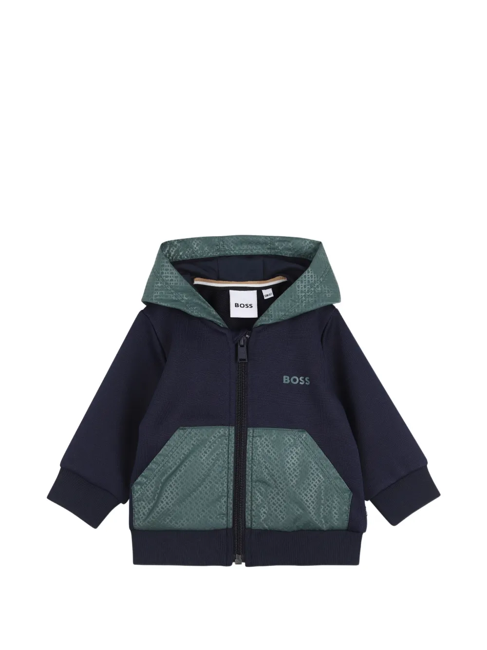  Boss Kidswear Patterned Hooded Tracksuit Set - Blue 
