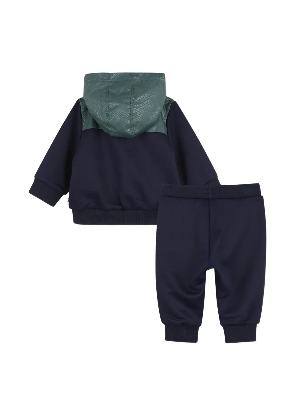  Boss Kidswear Patterned Hooded Tracksuit Set - Blue 