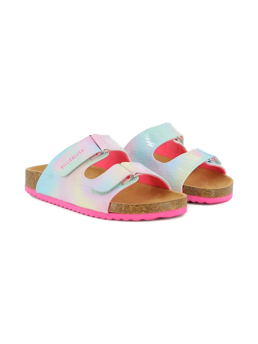 Billieblush double-strap rainbow sandals