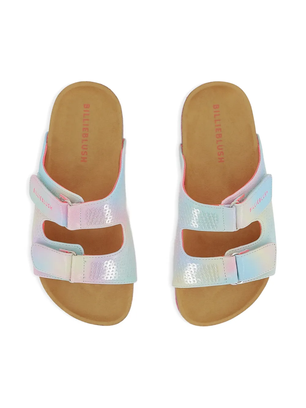Billieblush Rainbow sandalen met dubbele bandjes Blauw