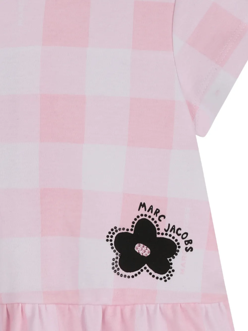  Marc Jacobs Kids Check Flower-print Dress - Pink 
