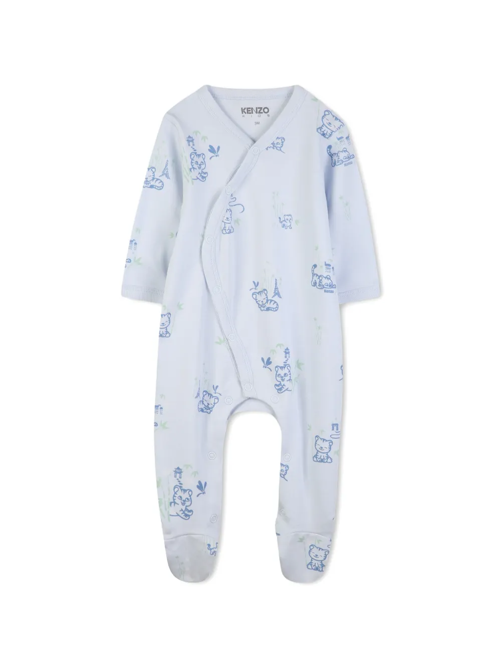  Kenzo Kids Printed Babygrow Set - Blue 