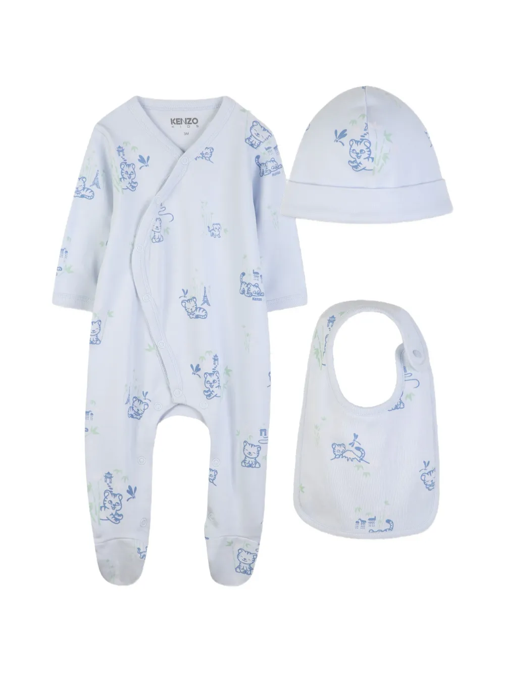 Kenzo Kids Set neonato con stampa - Blu