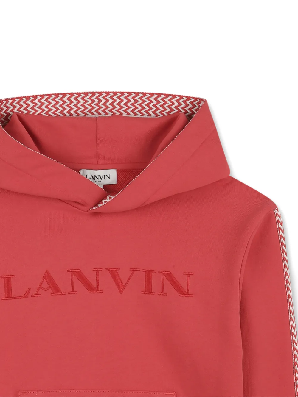 Lanvin Enfant Hoodie met logo Rood