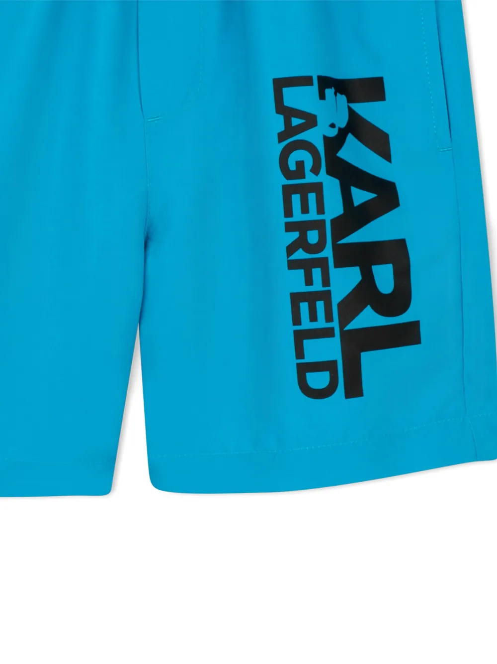  Karl Lagerfeld Kids Logo-print Drawstring Swim Shorts - Blue 