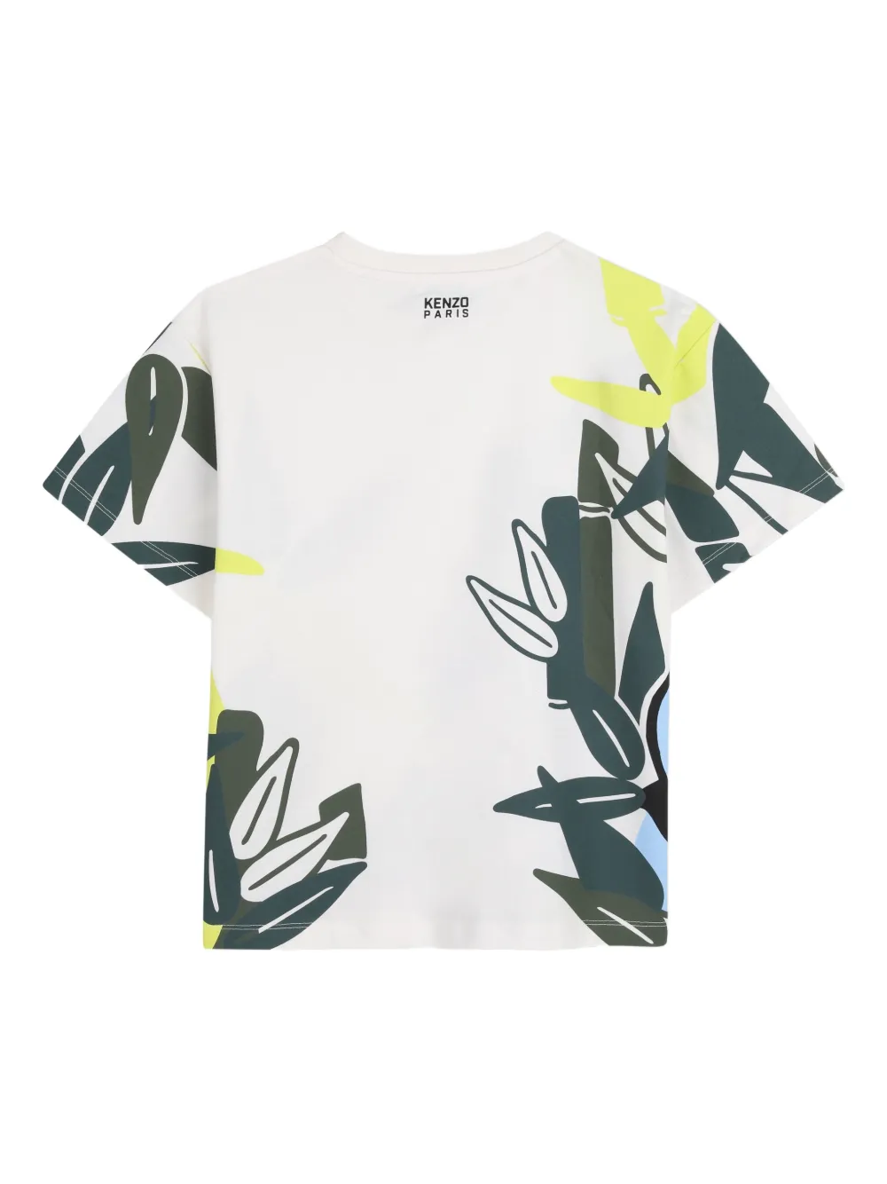Kenzo Kids T-shirt met bloemenprint Beige
