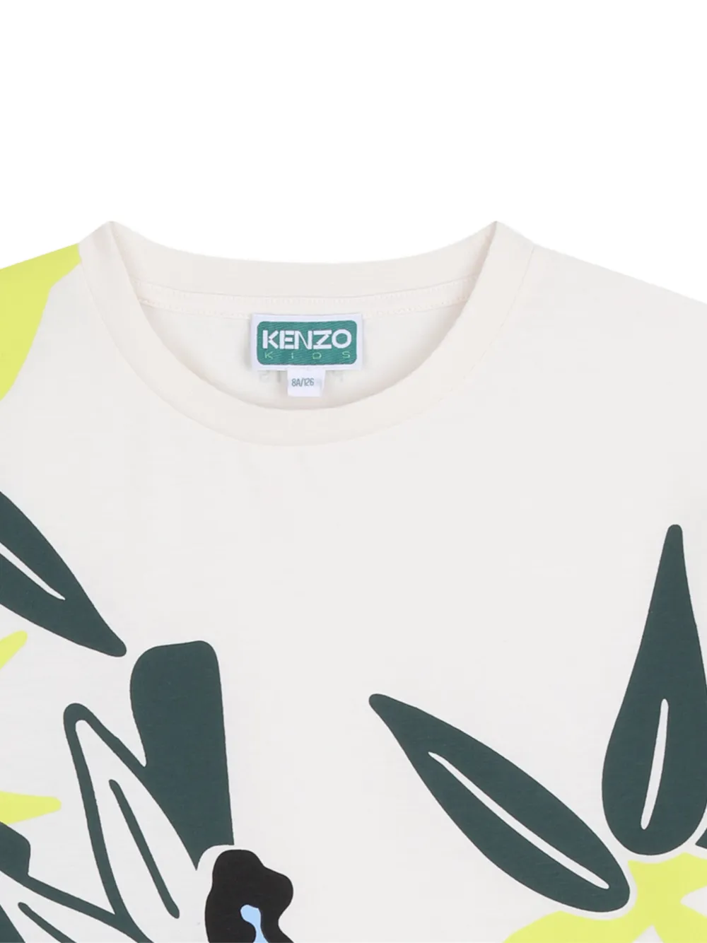 Kenzo Kids T-shirt met bloemenprint Beige