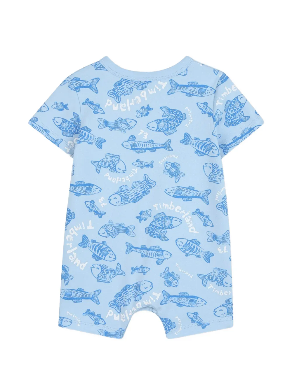  Timberland Kids Fish-print Rompers - Blue 