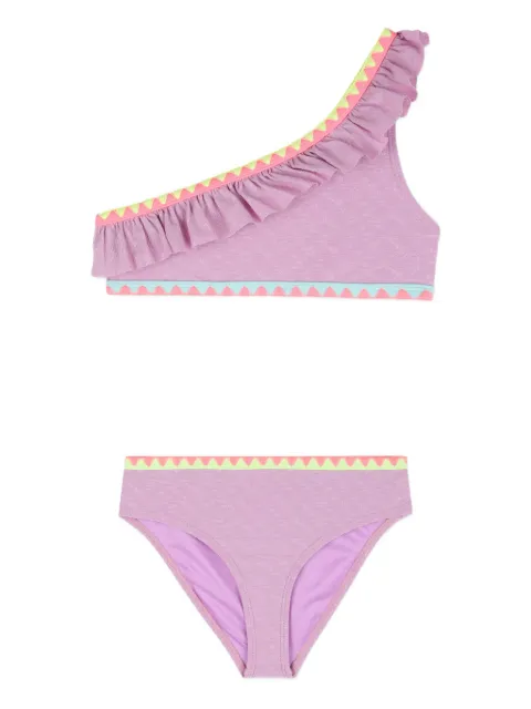 Billieblush ruffled-detail one-shoulder bikini set (set of two)