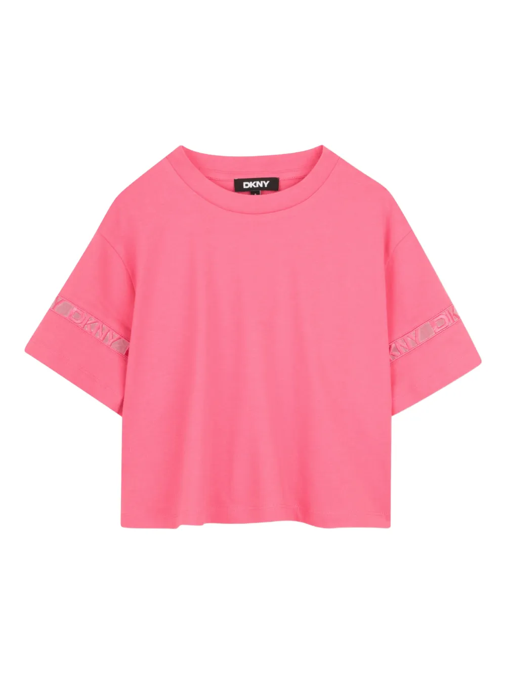 Dkny Kids T-shirt con banda logo - Rosa