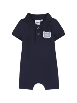 MONCLER モンクレール ブルー ポロシャツロンパース 12-18m 80 MONCLER - MONCLER ブルーロンパース 18-24m 85cmサイズの通販 by