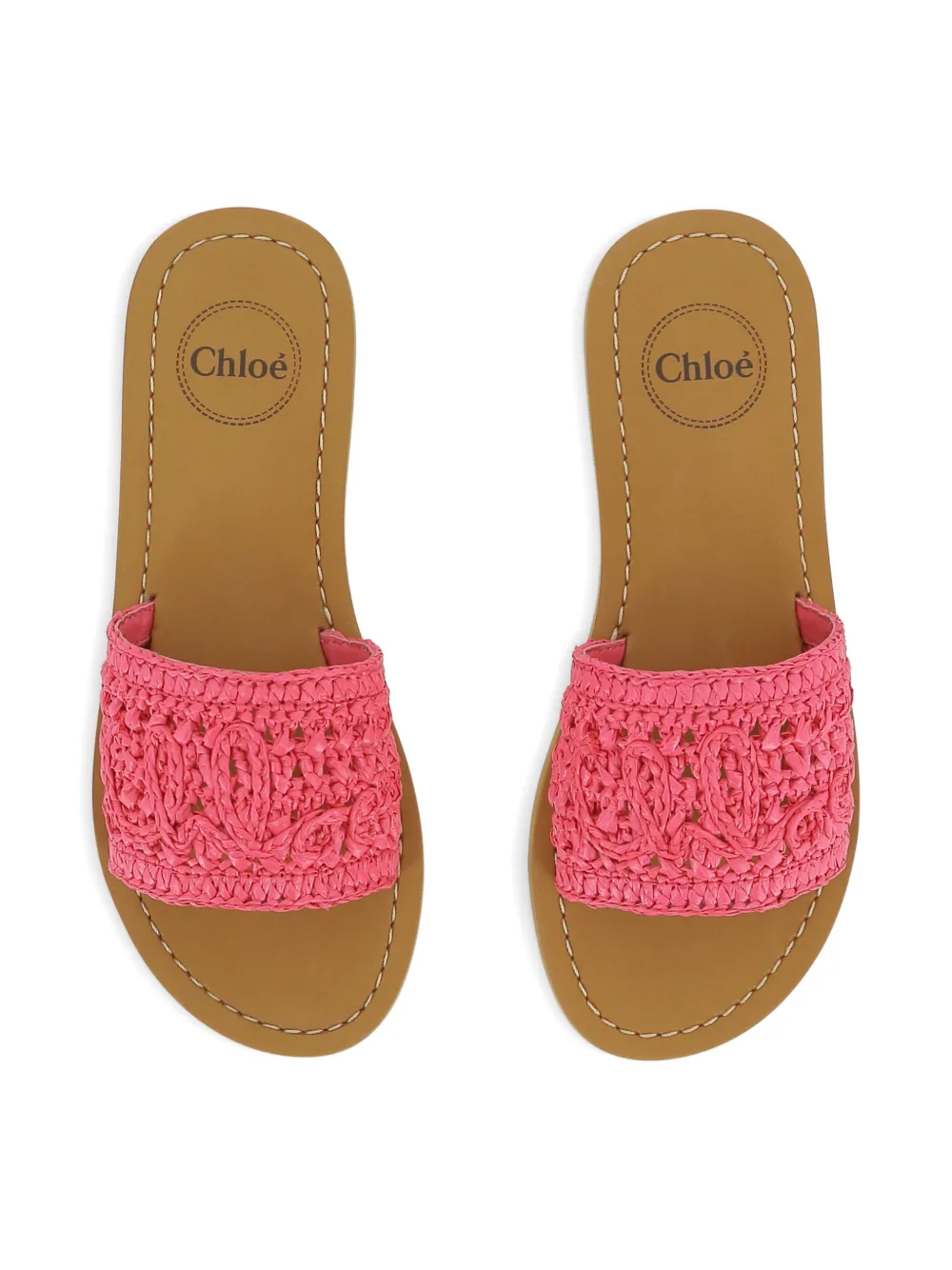 Chloé Kids Rosette sandalen met open neus Roze