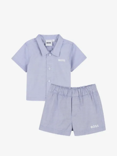 BOSS Kidswear Shirt met kraag en knopen