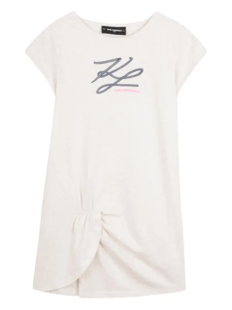 Karl Lagerfeld Kids vestido con nudo gráfico