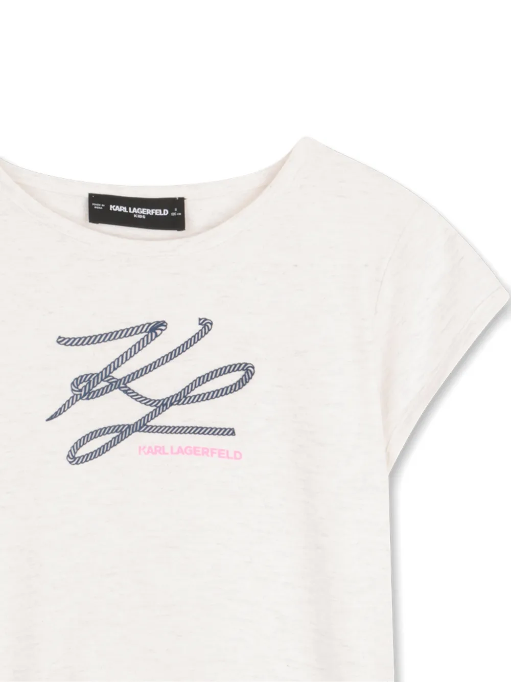 Karl Lagerfeld Kids Jurk met grafische knoop Beige