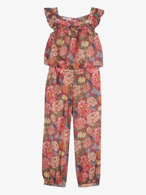 Chloé Kids ruffled floral playsuit
