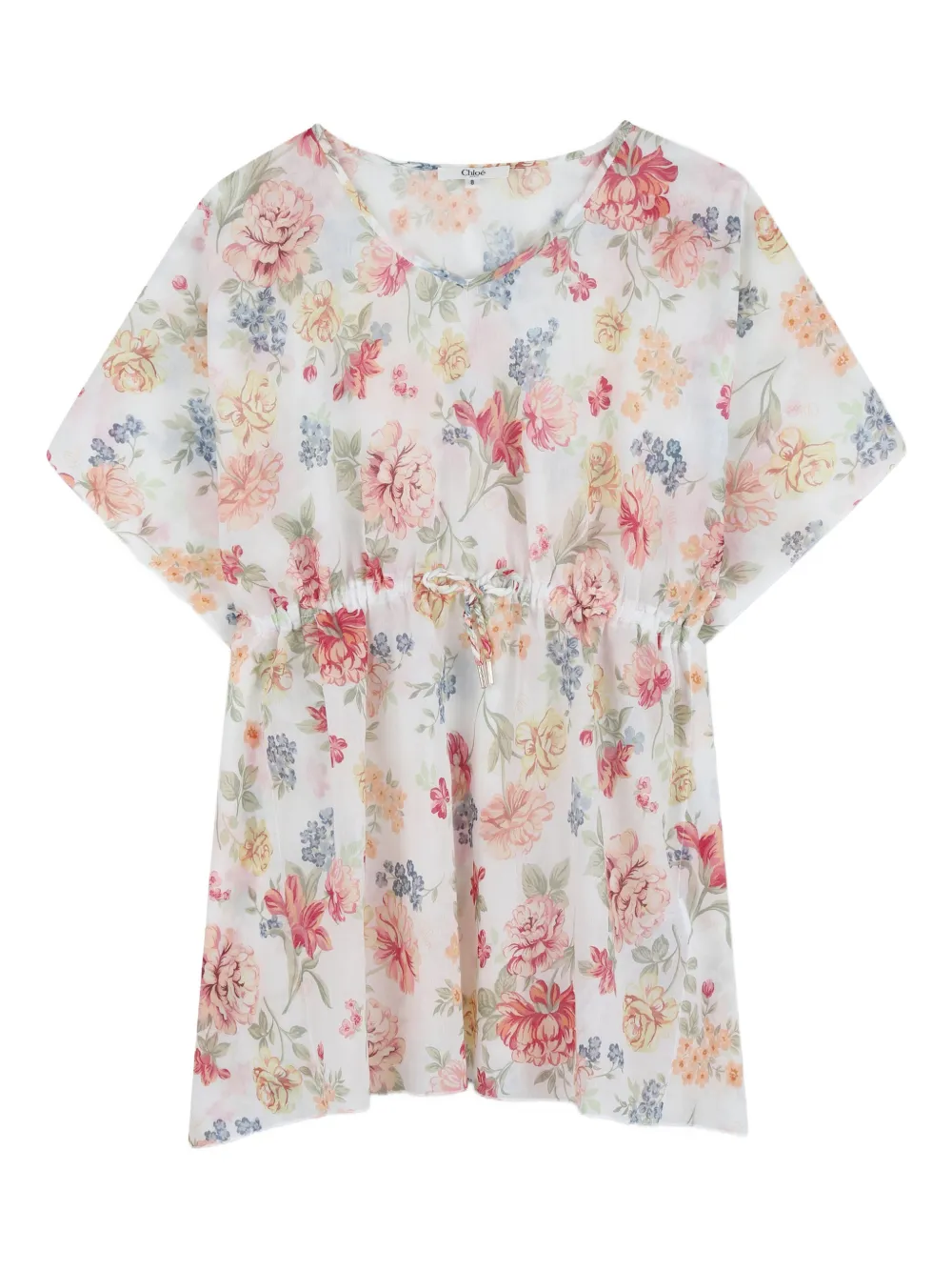 Chloé Kids Abito a fiori - Bianco