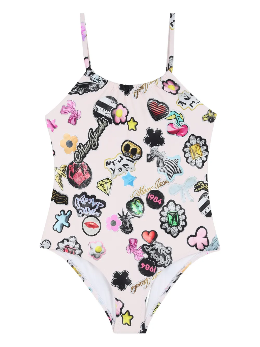 Marc Jacobs Kids Costume da bagno con stampa - Rosa